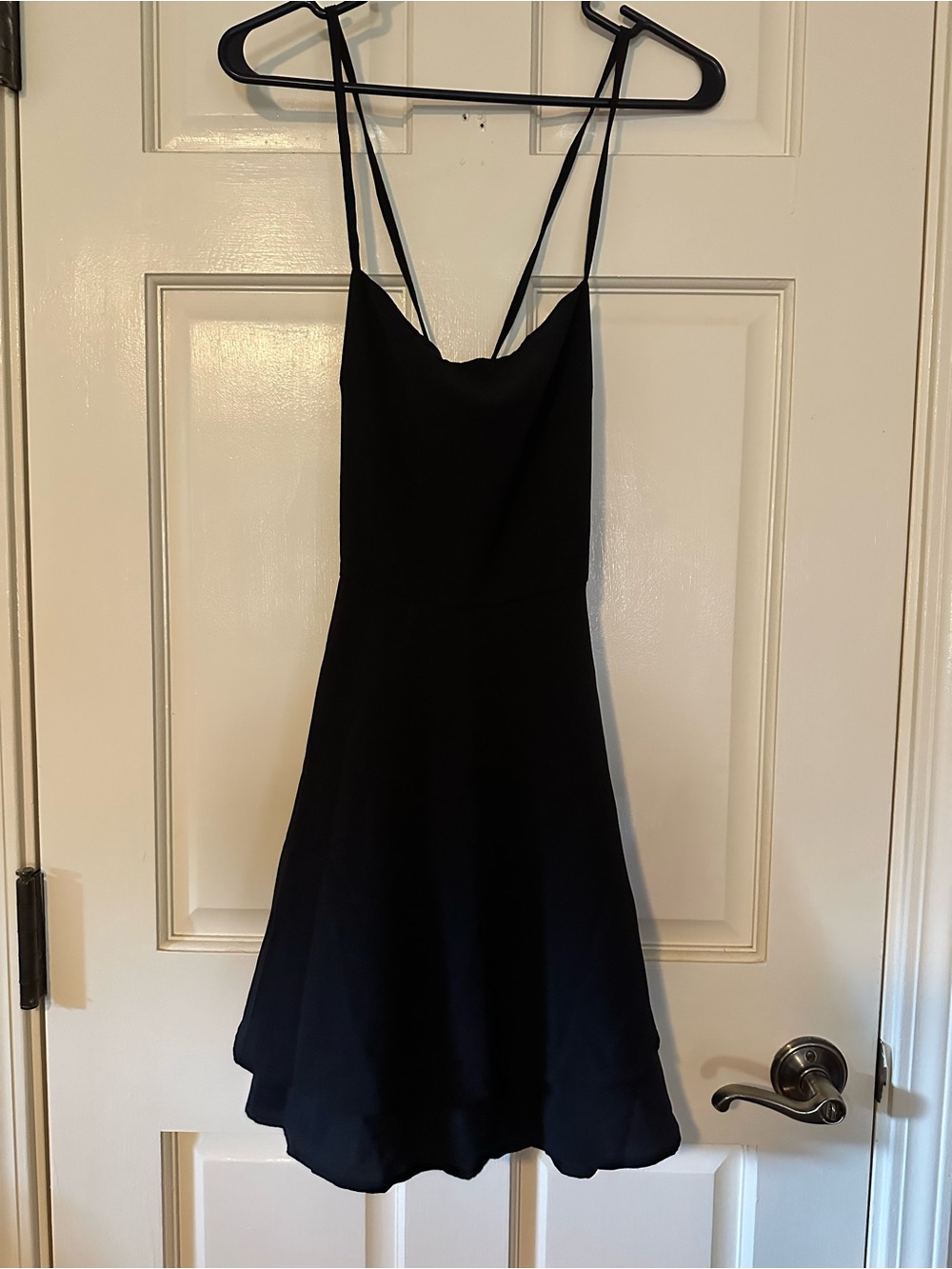 SHEIN Black Spaghetti-Strap Mini Dress
